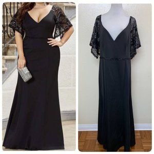 Ever Pretty Deep V-Neck Bodycon Mermaid Gown Plus